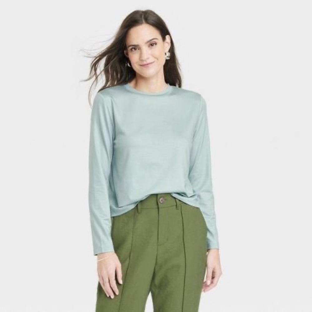 Women's Long Sleeve T-Shirt - A New Day™ XL